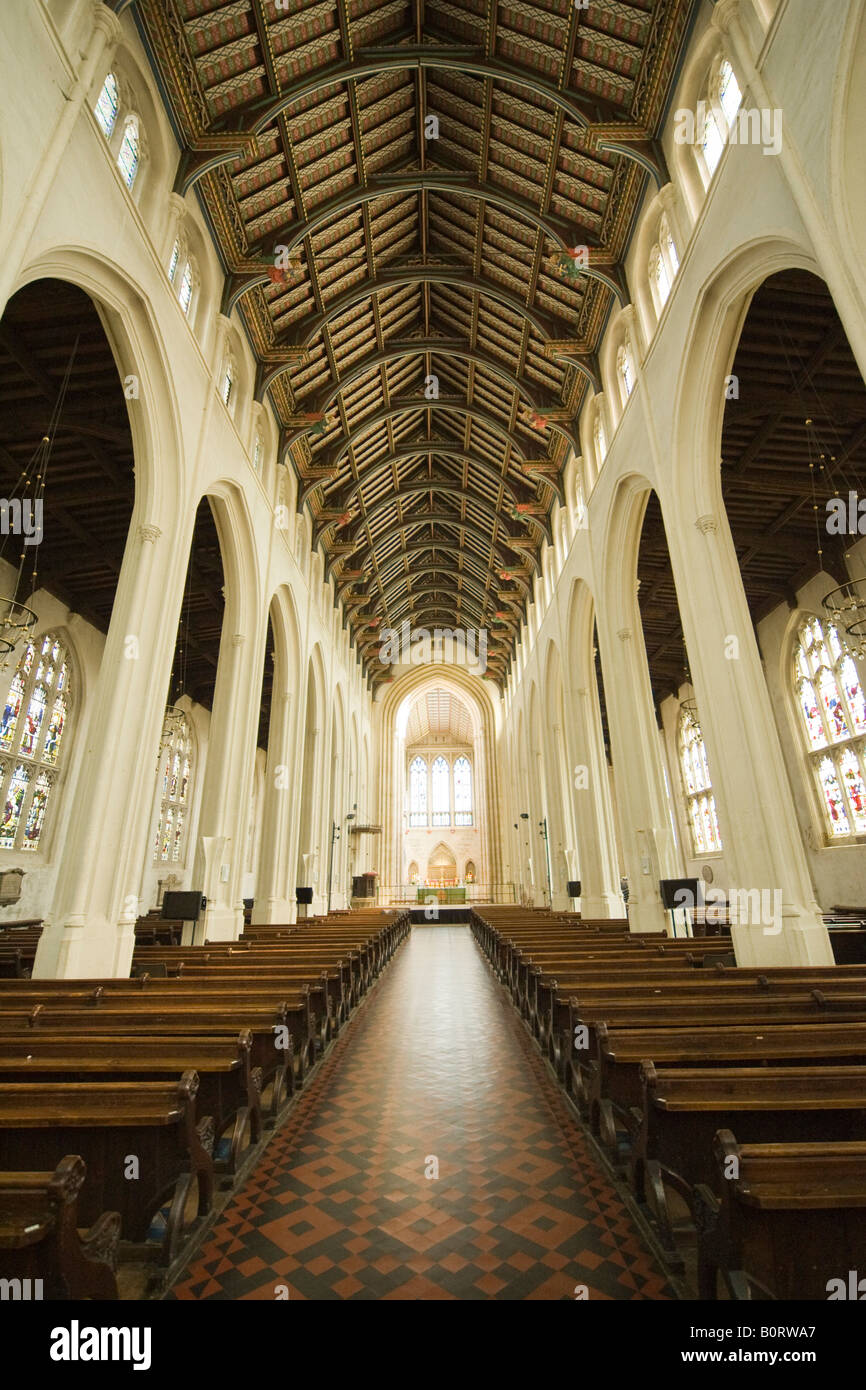 Interno del St James / St Edmunsbury cattedrale in Bury St Edmunds, Suffolk, Regno Unito Foto Stock