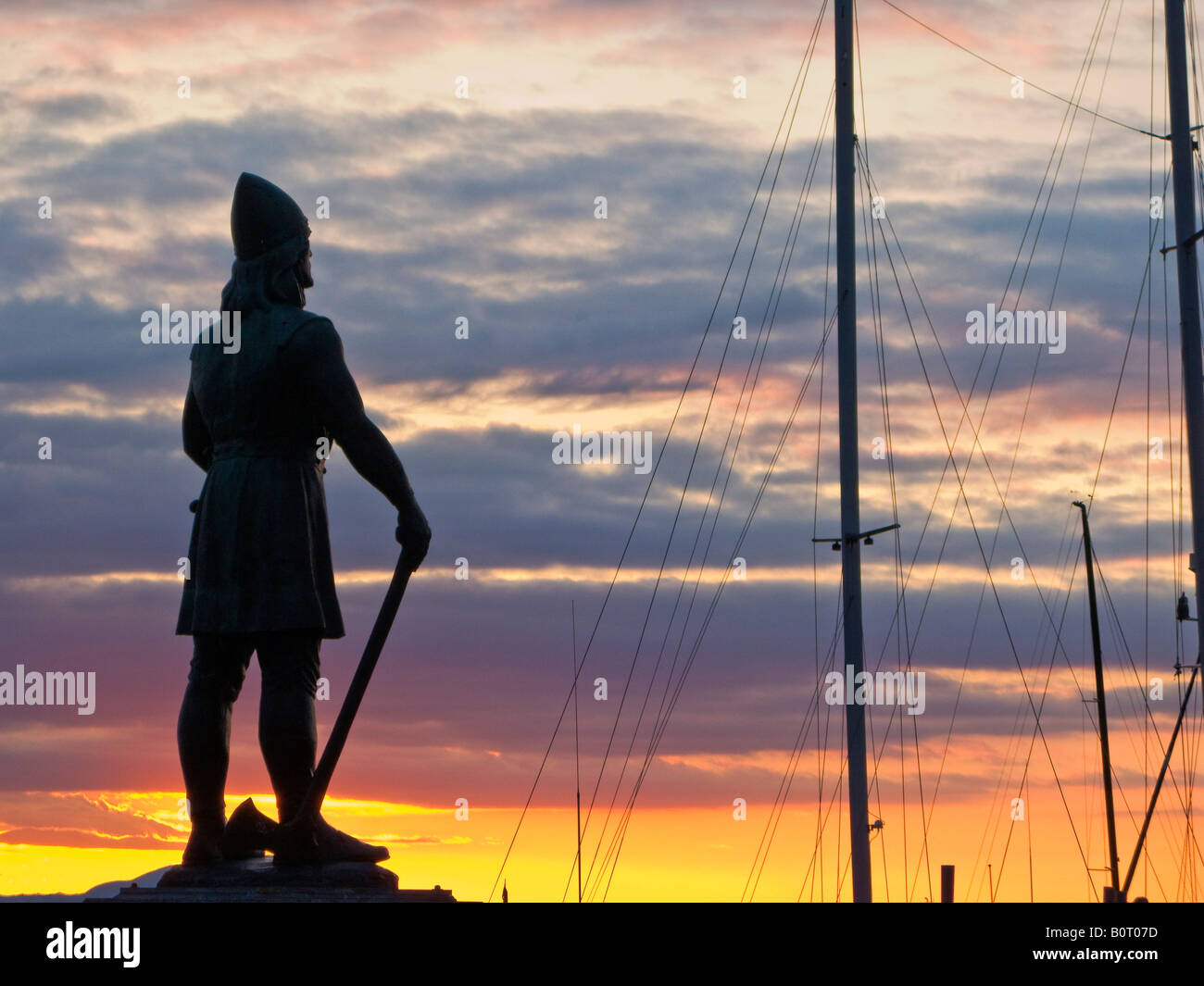 Leif Erikson statua da agosto Werner Shilshole Bay Seattle Washington Foto Stock