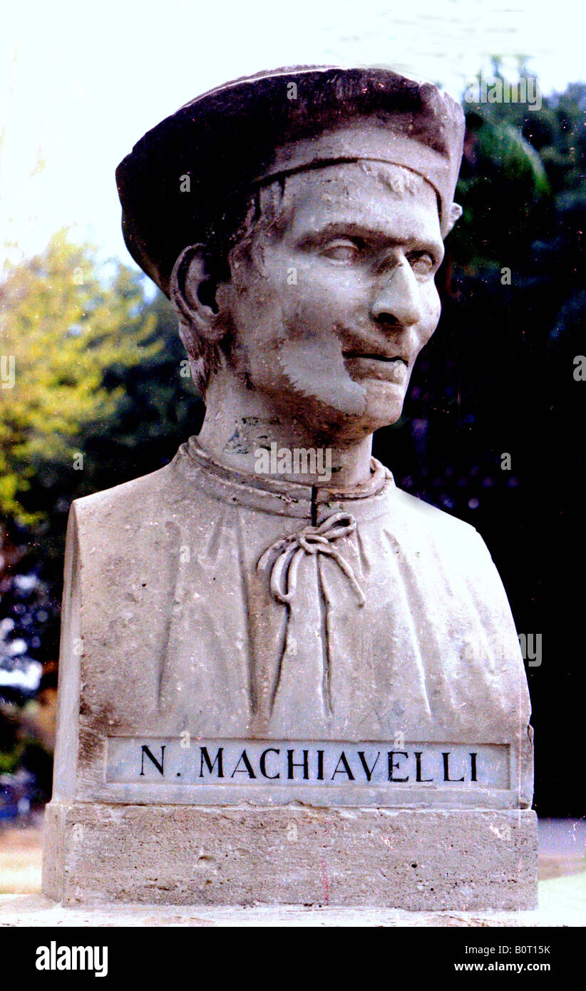 Statua di Machiavelli Foto Stock