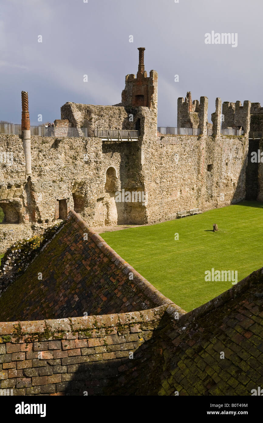 Il castello di Framlingham, Suffolk, Inghilterra, Regno Unito Foto Stock