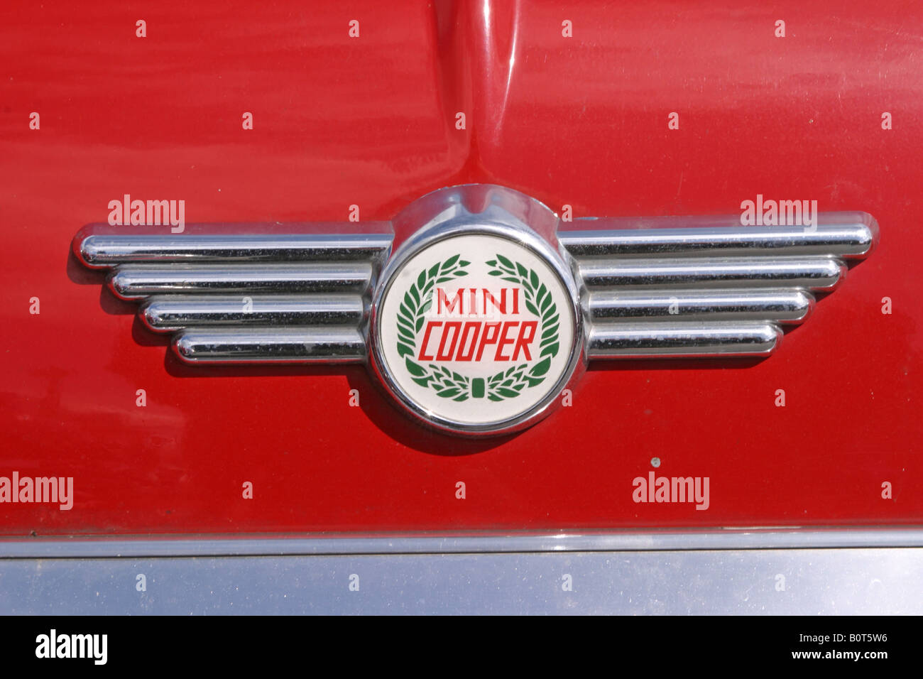 Mini Cooper Badge del cofano Foto Stock