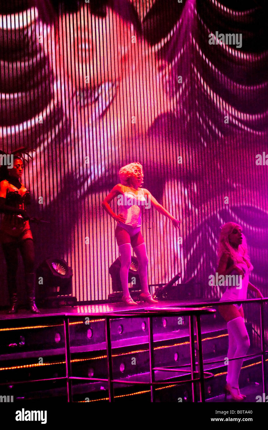 Destiny s Child imitatori al Coco Bongo nightclub di Cancun e Playa del Carmen in Messico Foto Stock