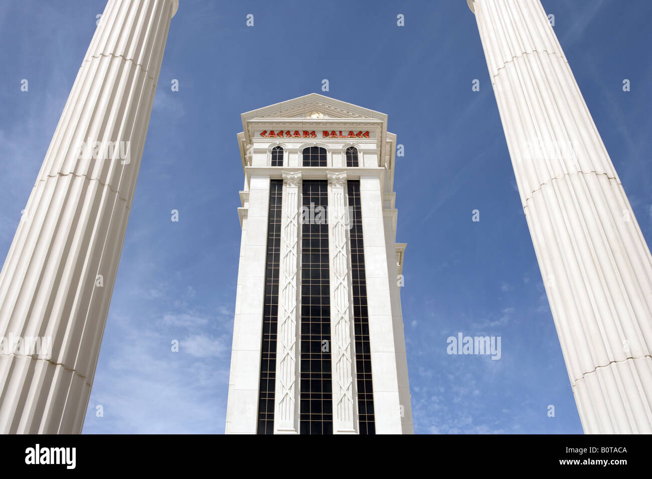 Vista del Caesars Palace Hotel Casino di Las Vegas Nevada USA Foto Stock