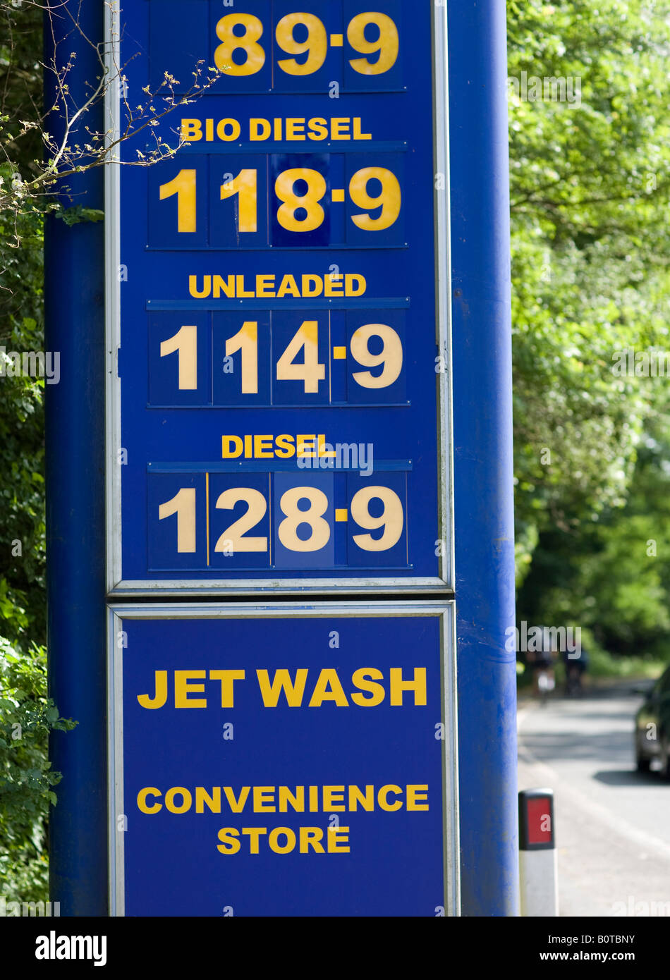 Prezzi della benzina Foto Stock