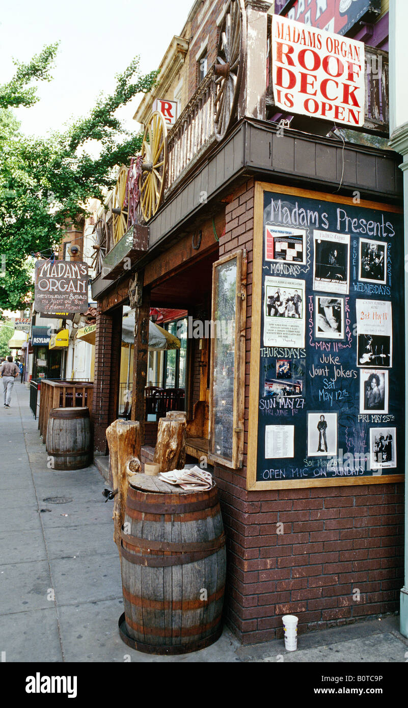 Signora organo del Ristorante e Bar, Adams Morgan, Washington D.C., America Foto Stock