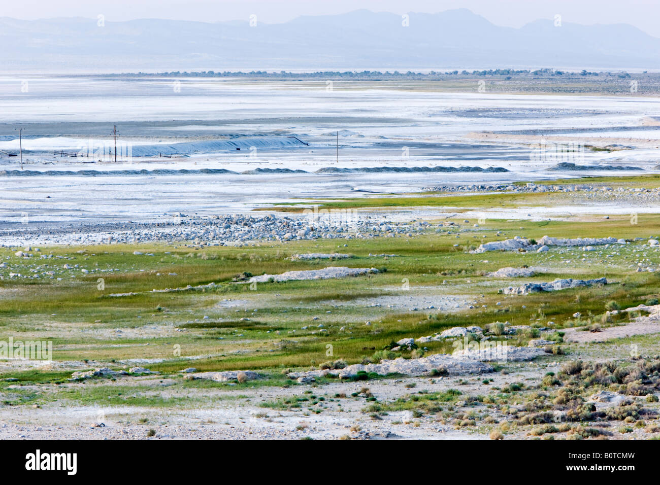 Owens Dry Lake, Soda Ash. Foto Stock