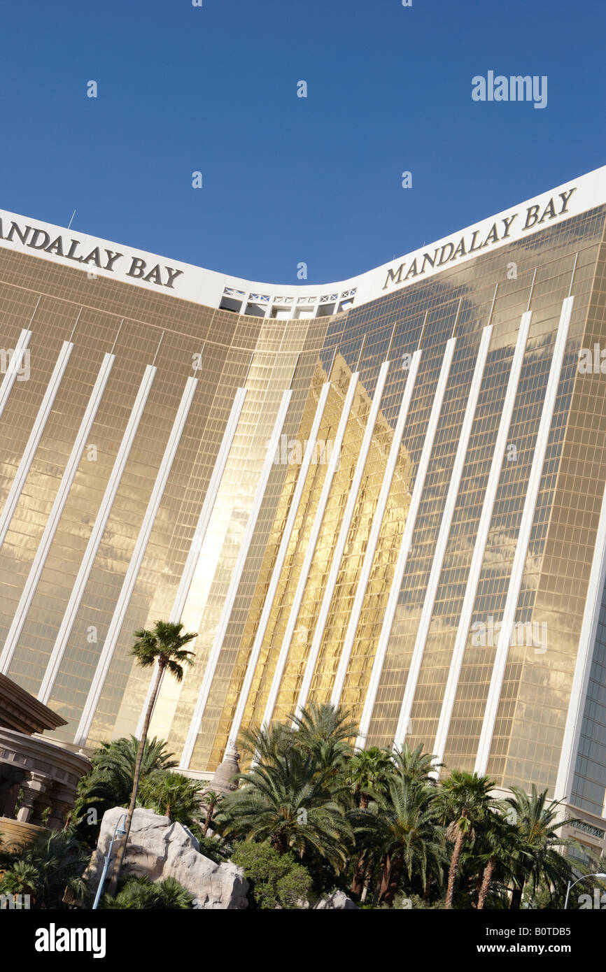 Vista del Mandalay Bay Hotel in Las Vegas Nevada USA Foto Stock