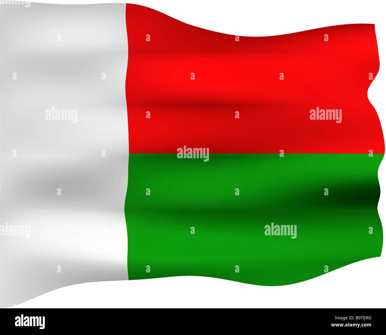 3d bandiera del Madagascar Foto Stock