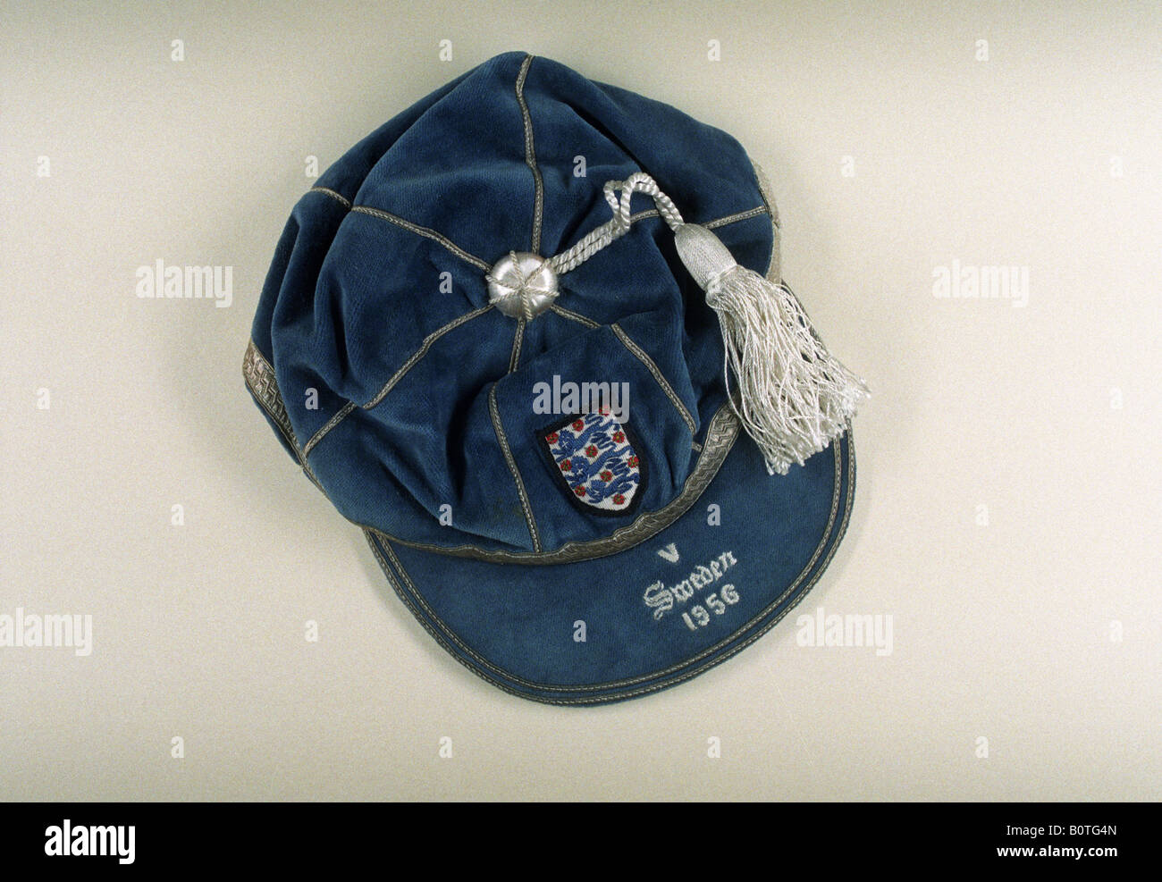 Billy Wright s 1956 England Football Pac per il match contro la Svezia Foto Stock