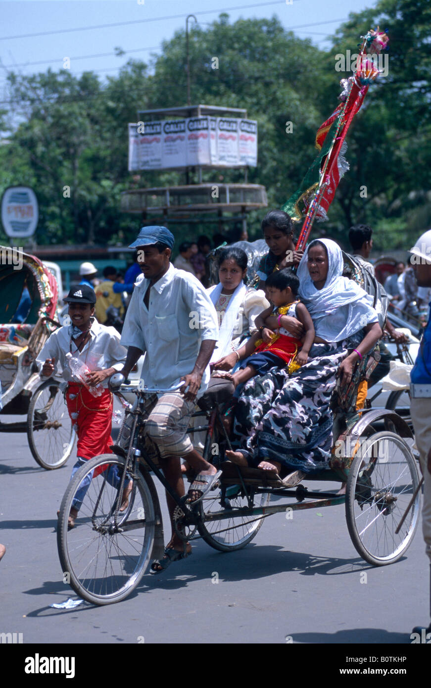 Rickshaws in Bangladesh s capitale Dhaka Foto Stock