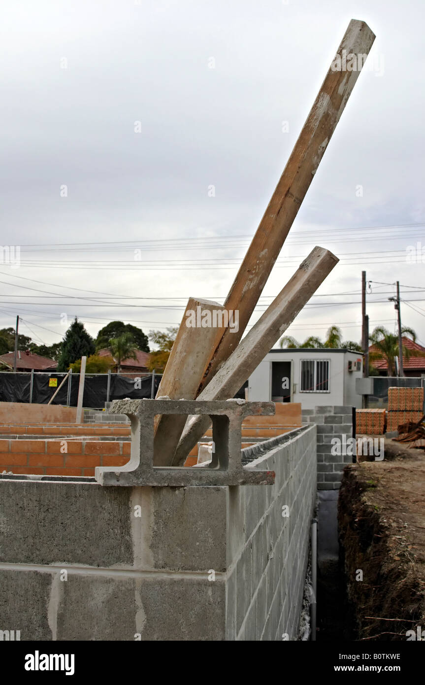 Residenziale urbana costruzione suburbana opere edili Foto Stock