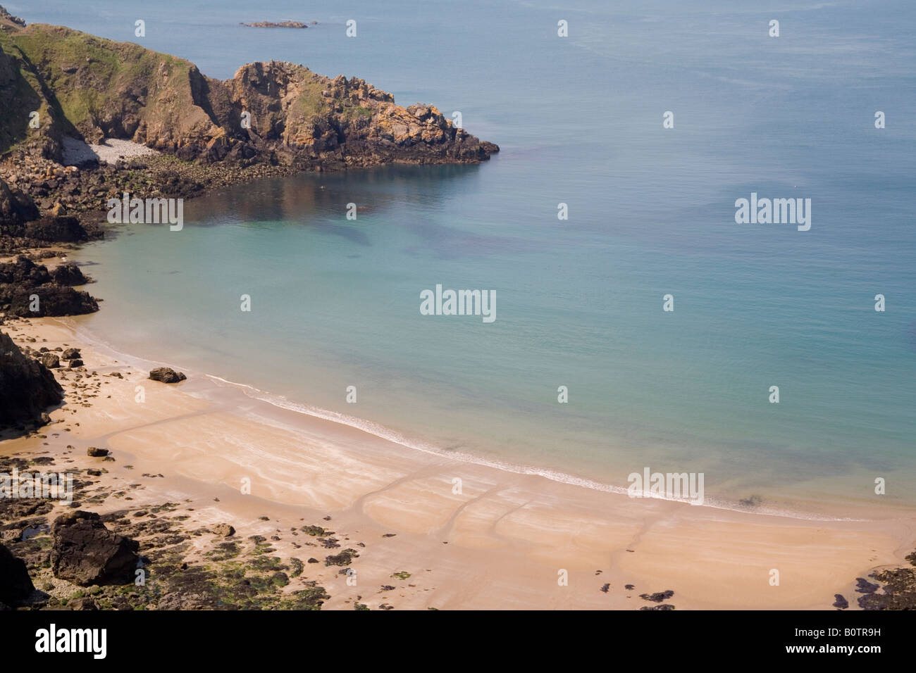 Isole del Canale della Manica Sark La Grande Grève Foto Stock