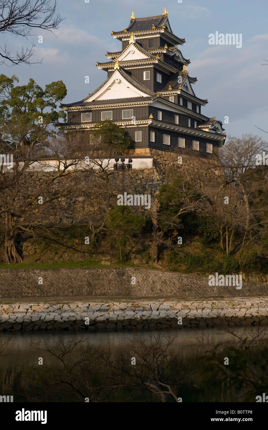 Okayama, Giappone. Castello di Okayama Corvo (Castello) fondata nel 1573 da Ukita Hideie Foto Stock