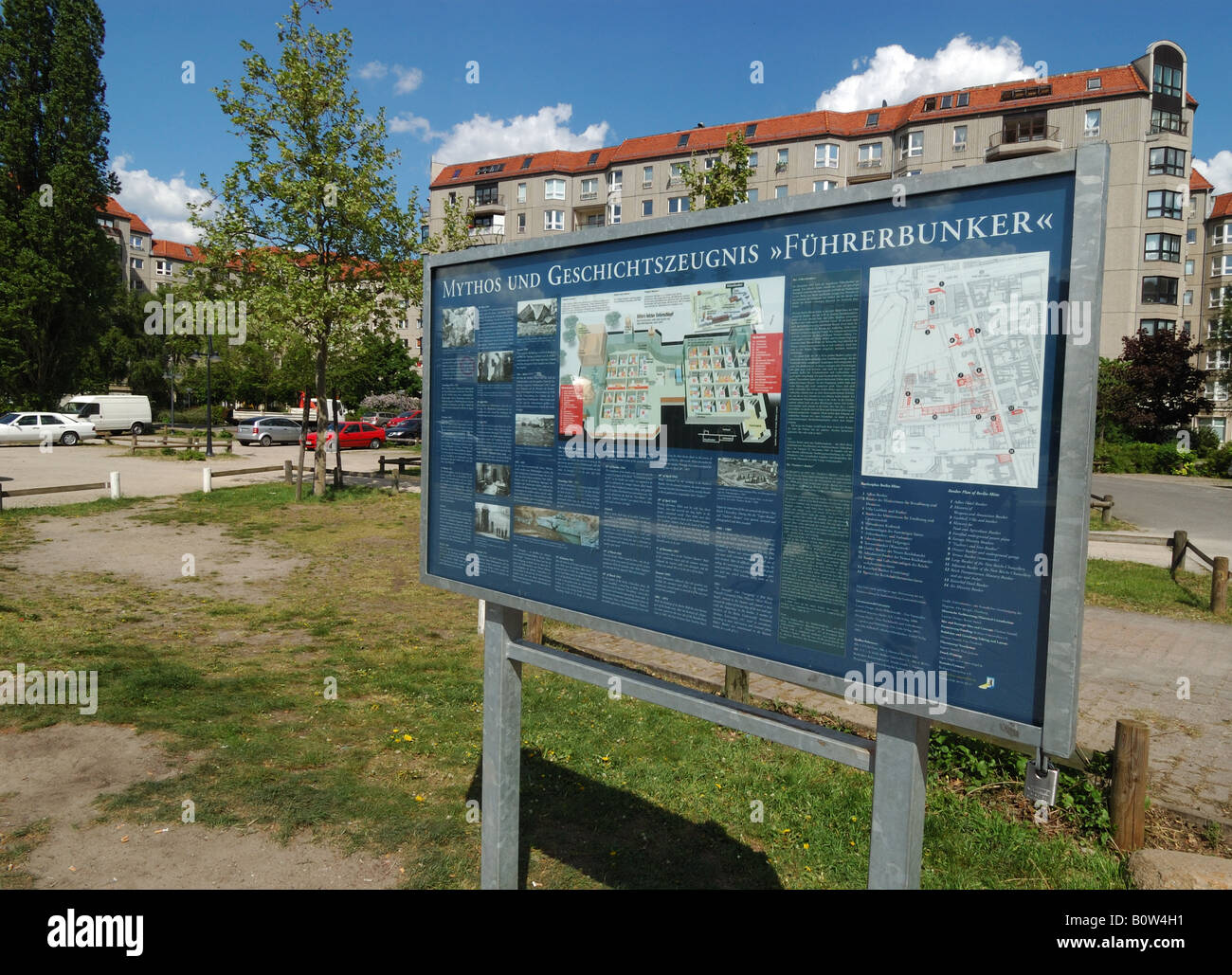 Sito di Hitler s bunker Berlino Foto Stock