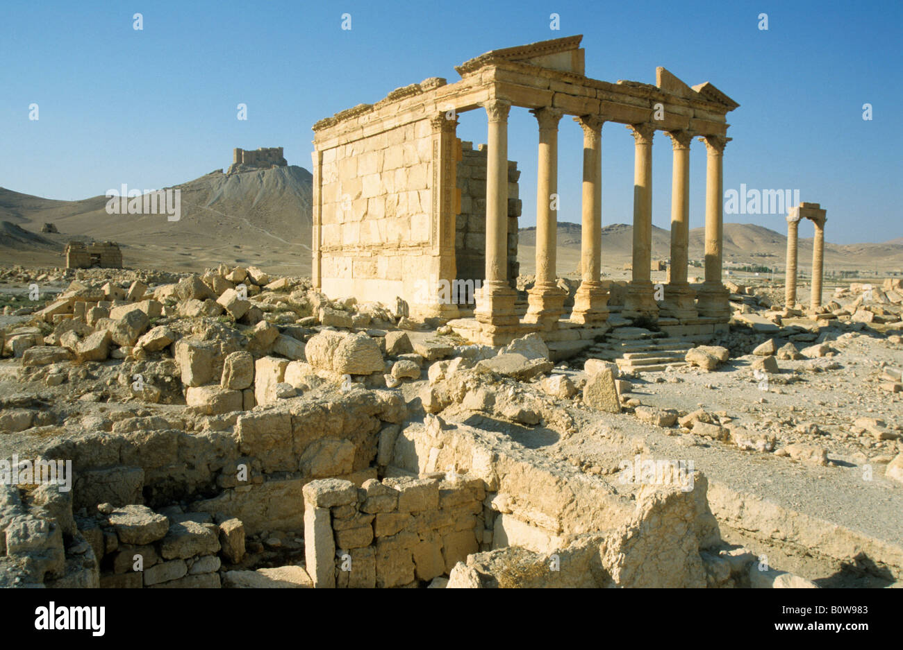 Tempio romano delle rovine di Palmyra, Siria, Medio Oriente Foto Stock