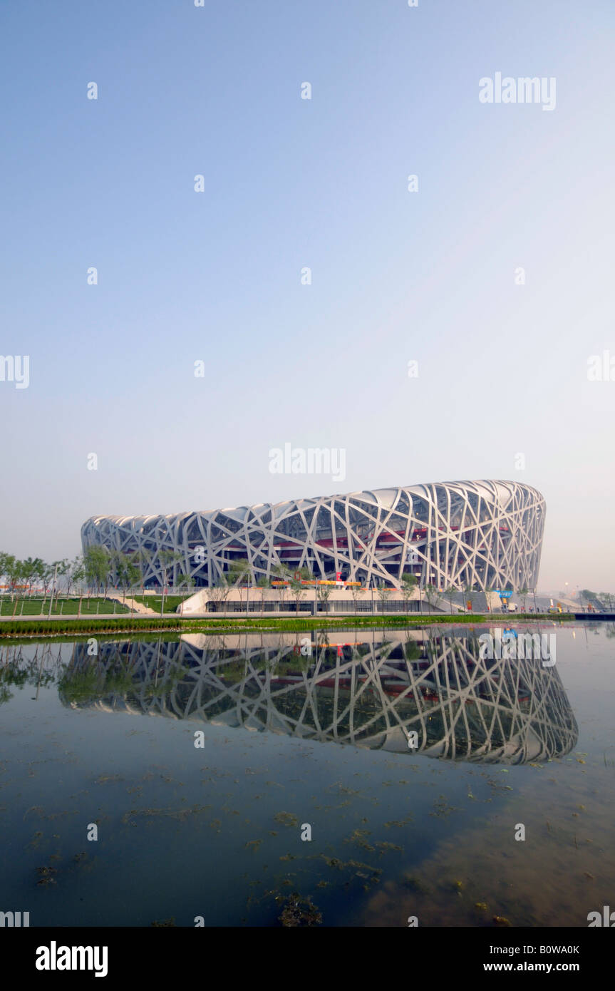 Pechino olimpica China National Stadium il nido di uccelli Foto Stock