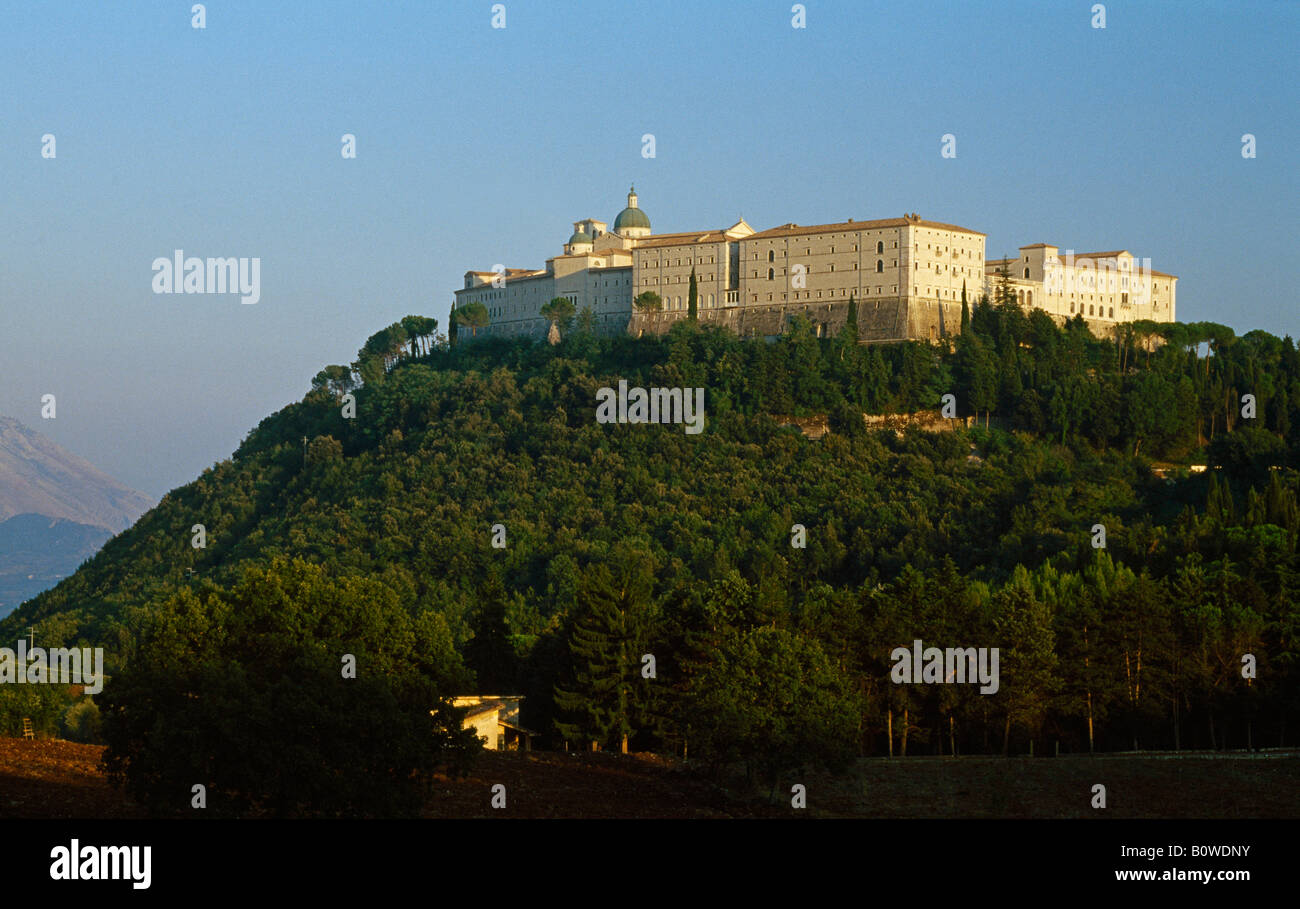 Monte Cassino, Kloster, Montecassino, Gründungskloster des Benediktinerordens Foto Stock