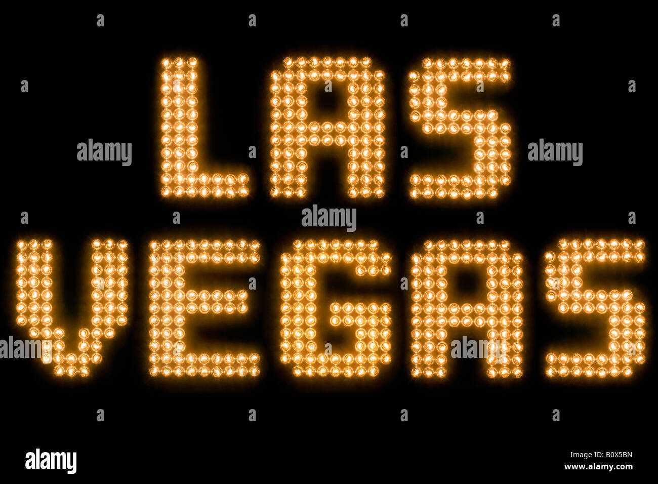 Las Vegas nella luce accesa lampadine Foto Stock