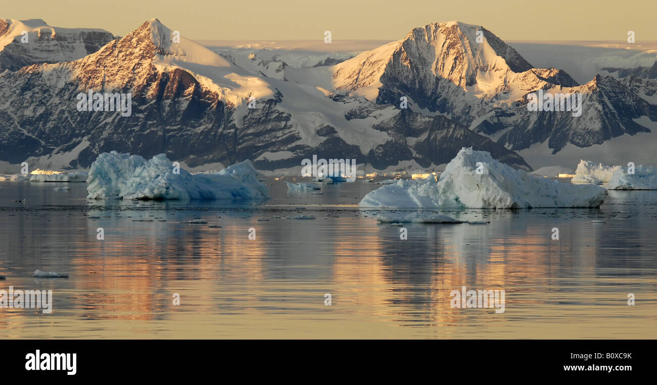 Antartico montagne al tramonto, Antartide, Suedpolarmeer Foto Stock