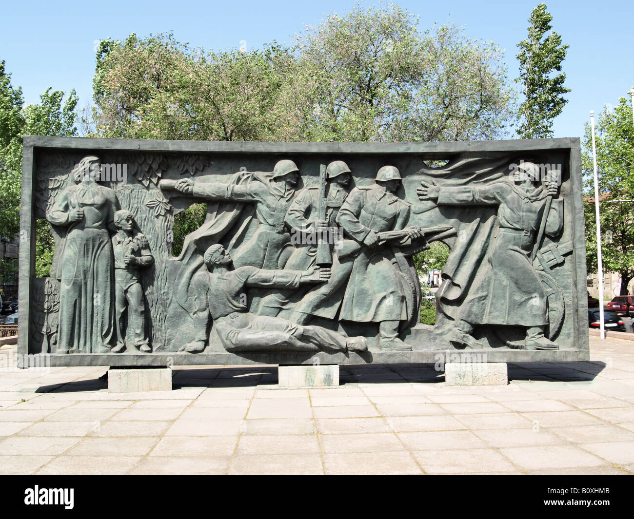 Era sovietica War Memorial, che commemora la fine della seconda guerra mondiale in rimembranza dei caduti. Foto Stock
