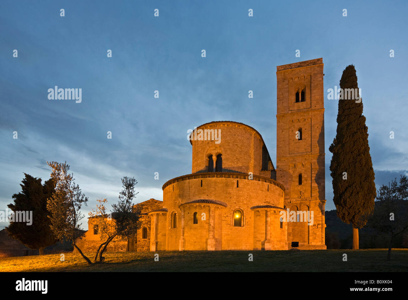 L'Italia, Toscana, Sant'Antimo chiesa Foto Stock