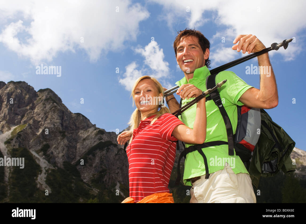 Austria, Salzburger Land, Coppia sorridente Foto Stock