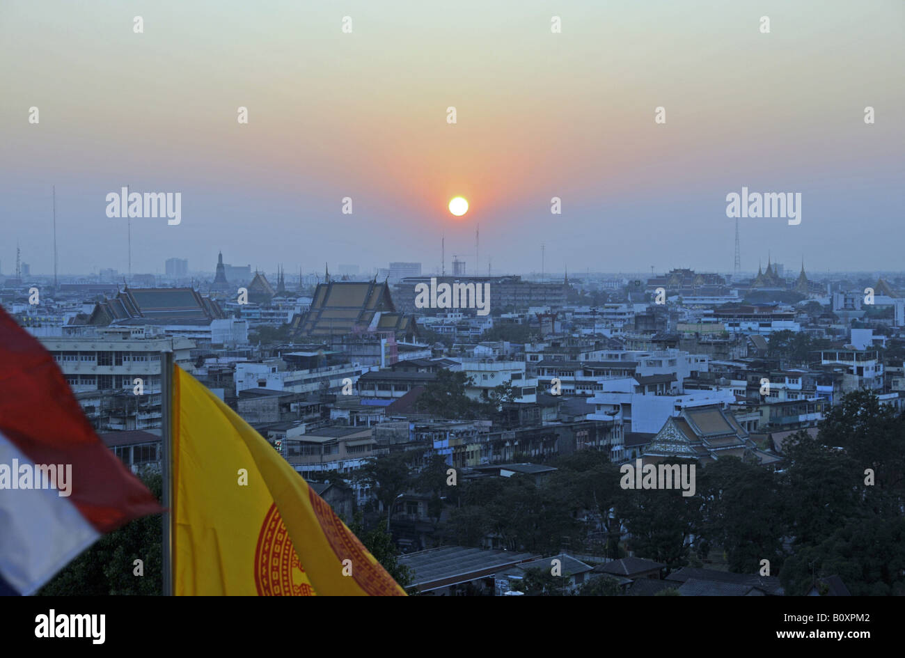 Panorama del Golden Mount, Thailandia, Bangkok Foto Stock