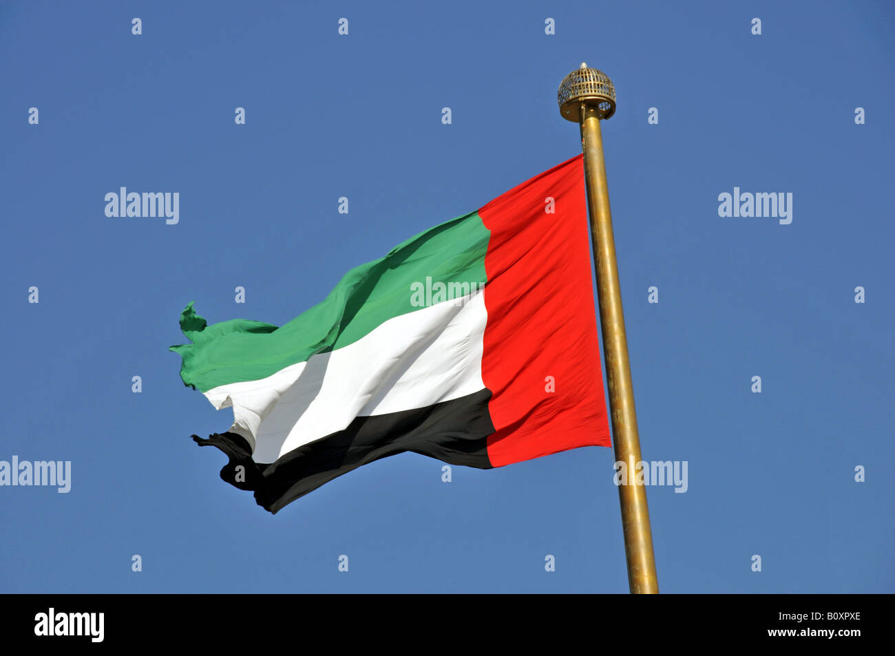 Emirati Arabi Uniti bandiera nazionale, Emirati Arabi Uniti Foto Stock