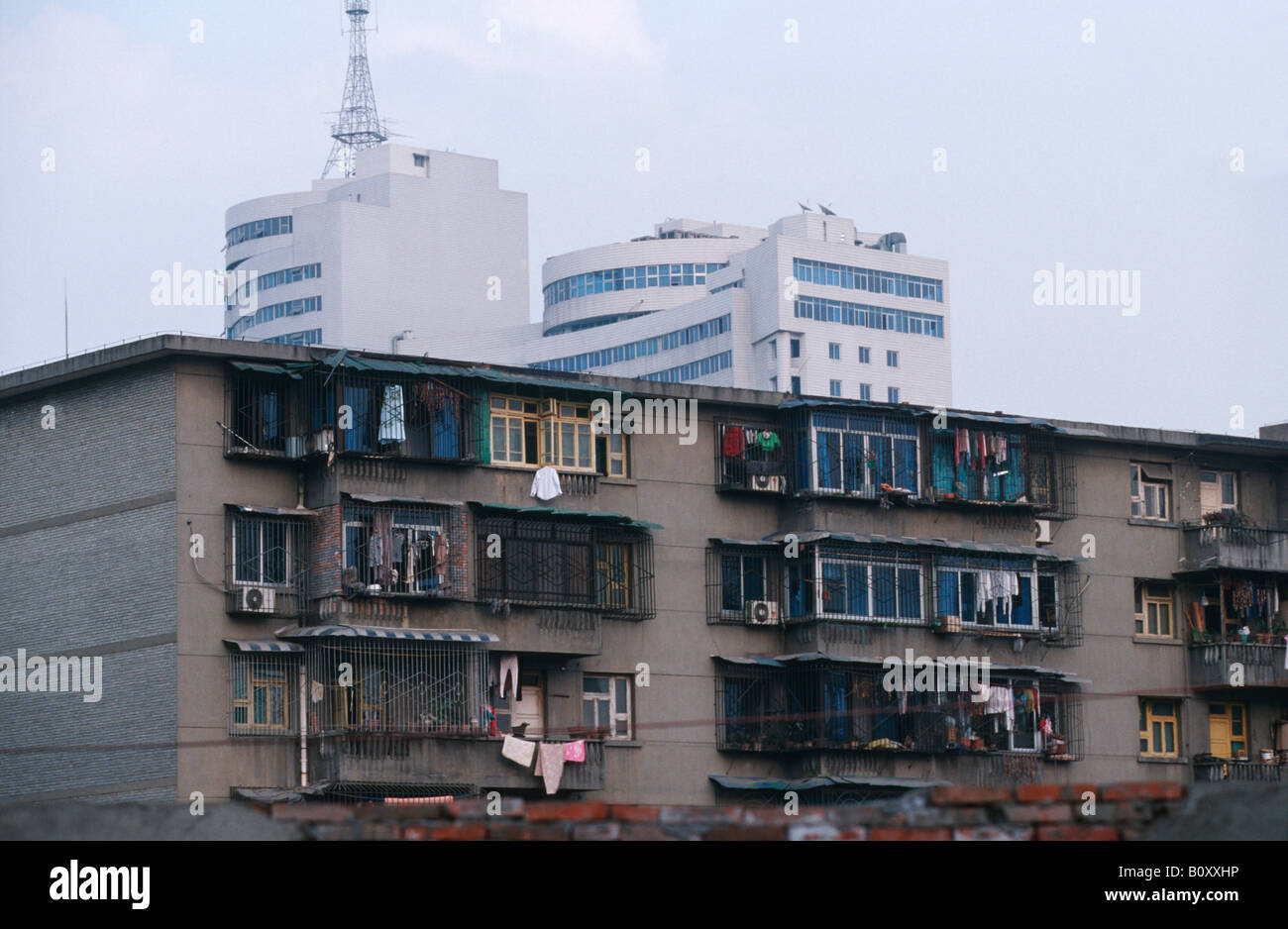 Blocco di appartamenti a Chengdu, Cina Sichuan Foto Stock