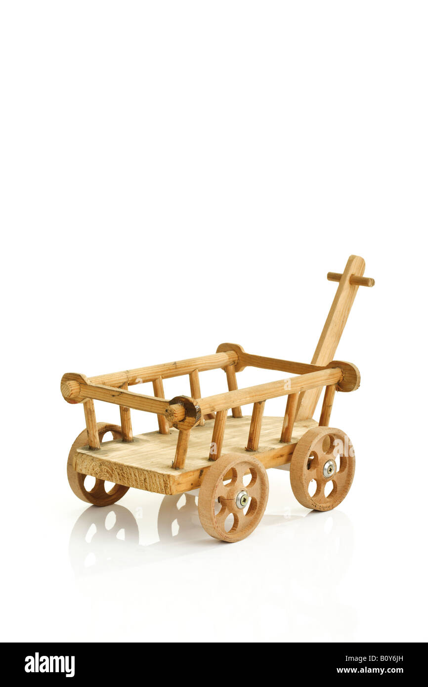 Carriola in legno Foto Stock