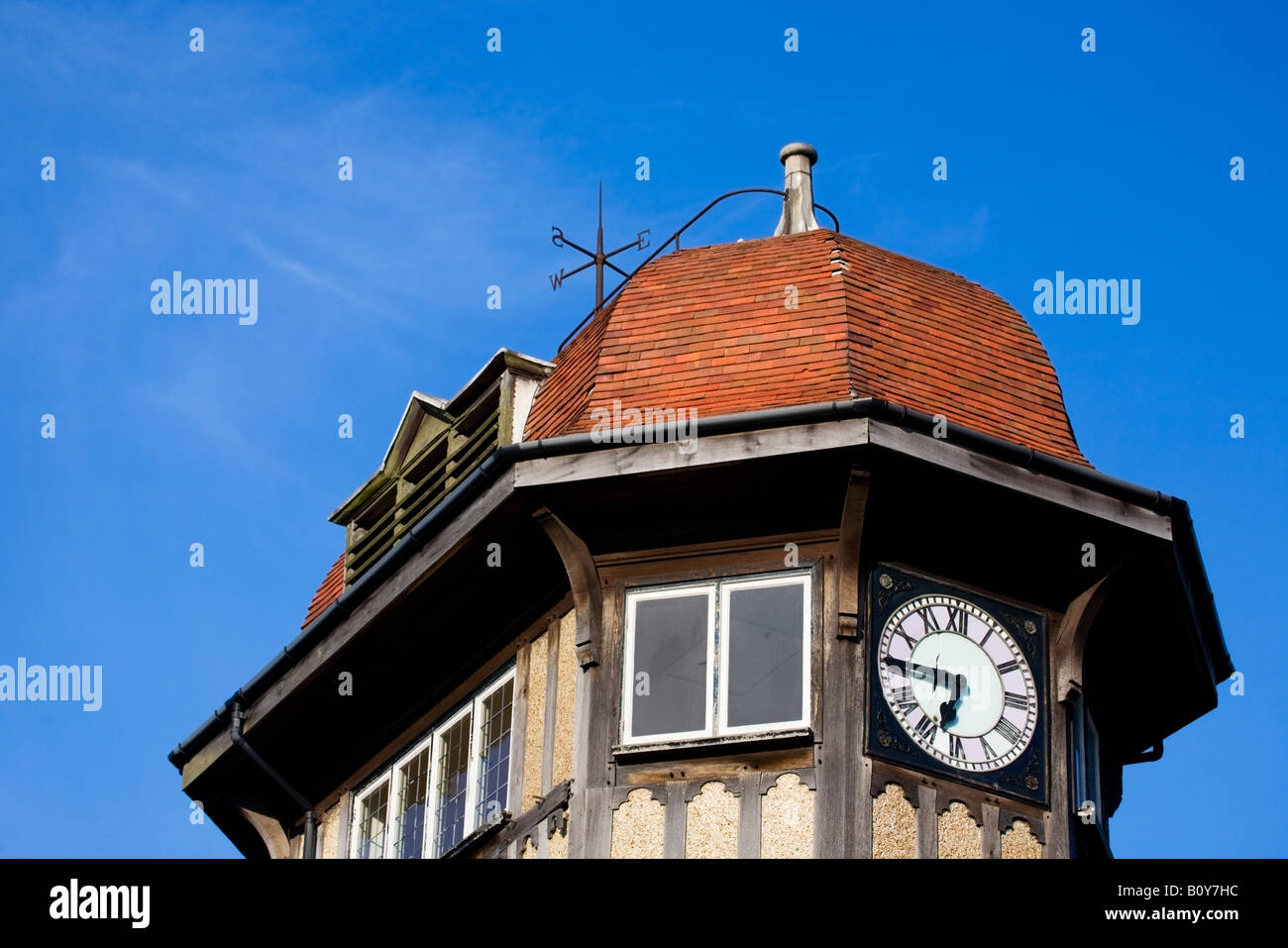 Warsash Clock Tower, edificio elencato, Southampton, Hampshire, Inghilterra, Regno Unito Foto Stock