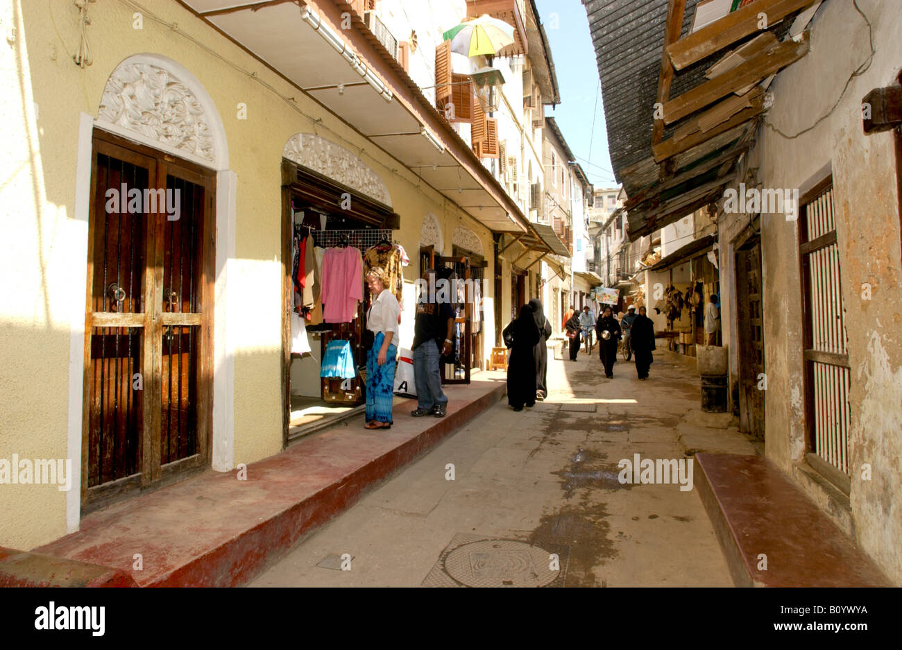 Stone Town Street Foto Stock