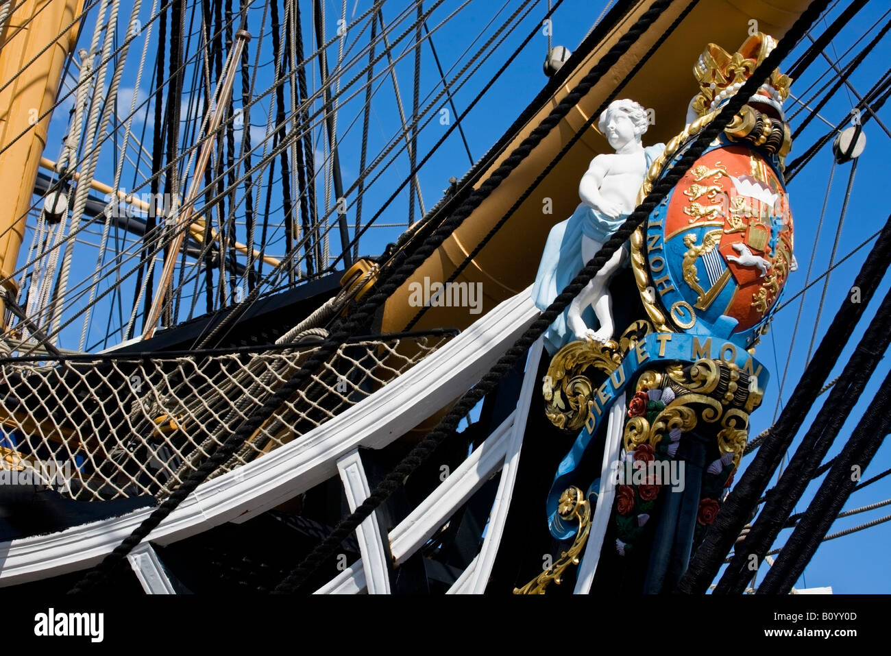 HMS Victory, storico di Portsmouth Naval Dockyard, Hampshire, Inghilterra, Regno Unito Foto Stock