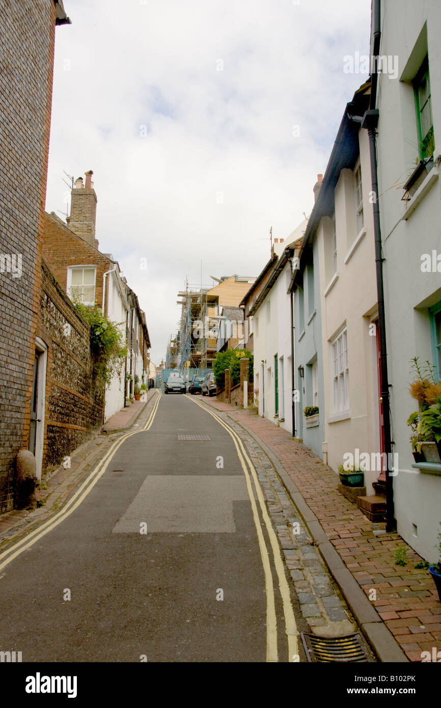 Esempio di centro città di nuovo sviluppo in St Nicholas Lane Lewes East Sussex prompting recenti manifestazioni di protesta Foto Stock