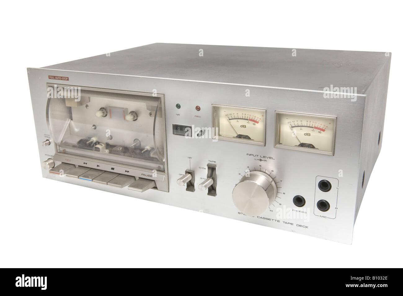 C deck a cassetta cut-out su bianco Foto Stock