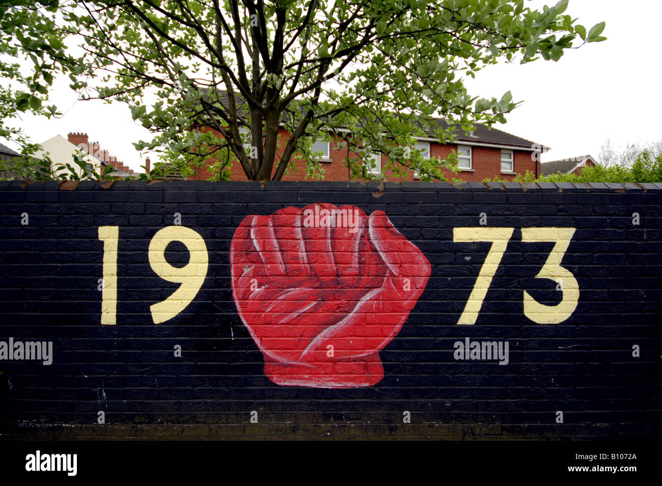 Parte del murale raffigurante lealisti organizzazione in Oriente Belfast Irlanda del Nord Foto Stock