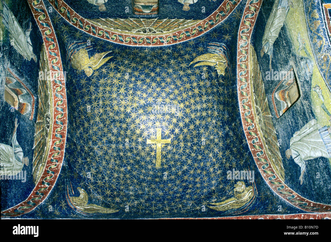 Galla Placida Mausoleo, mosaico, Ravenna 5 c Italia Foto Stock
