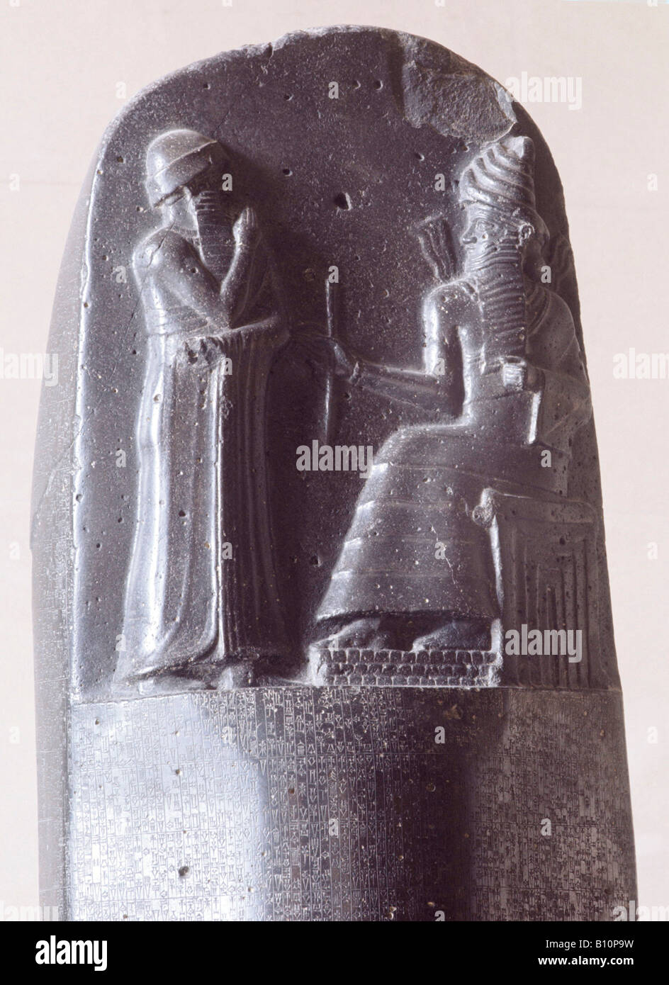 Codice babilonese di Hammurabi 1792 1750 BC Foto Stock