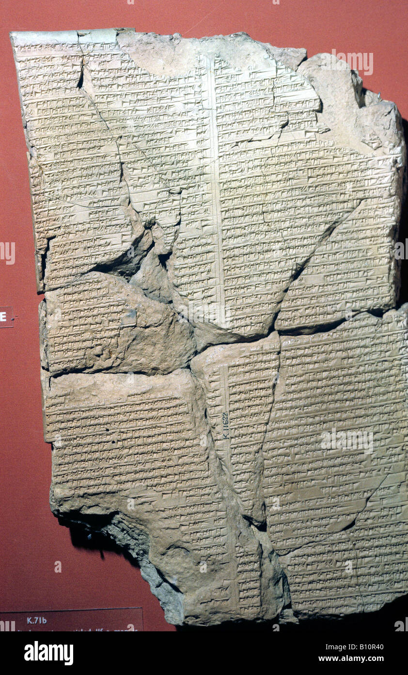Ninive. Testo medico sul trattamento di tosse del V secolo A.C. Assiria Foto Stock