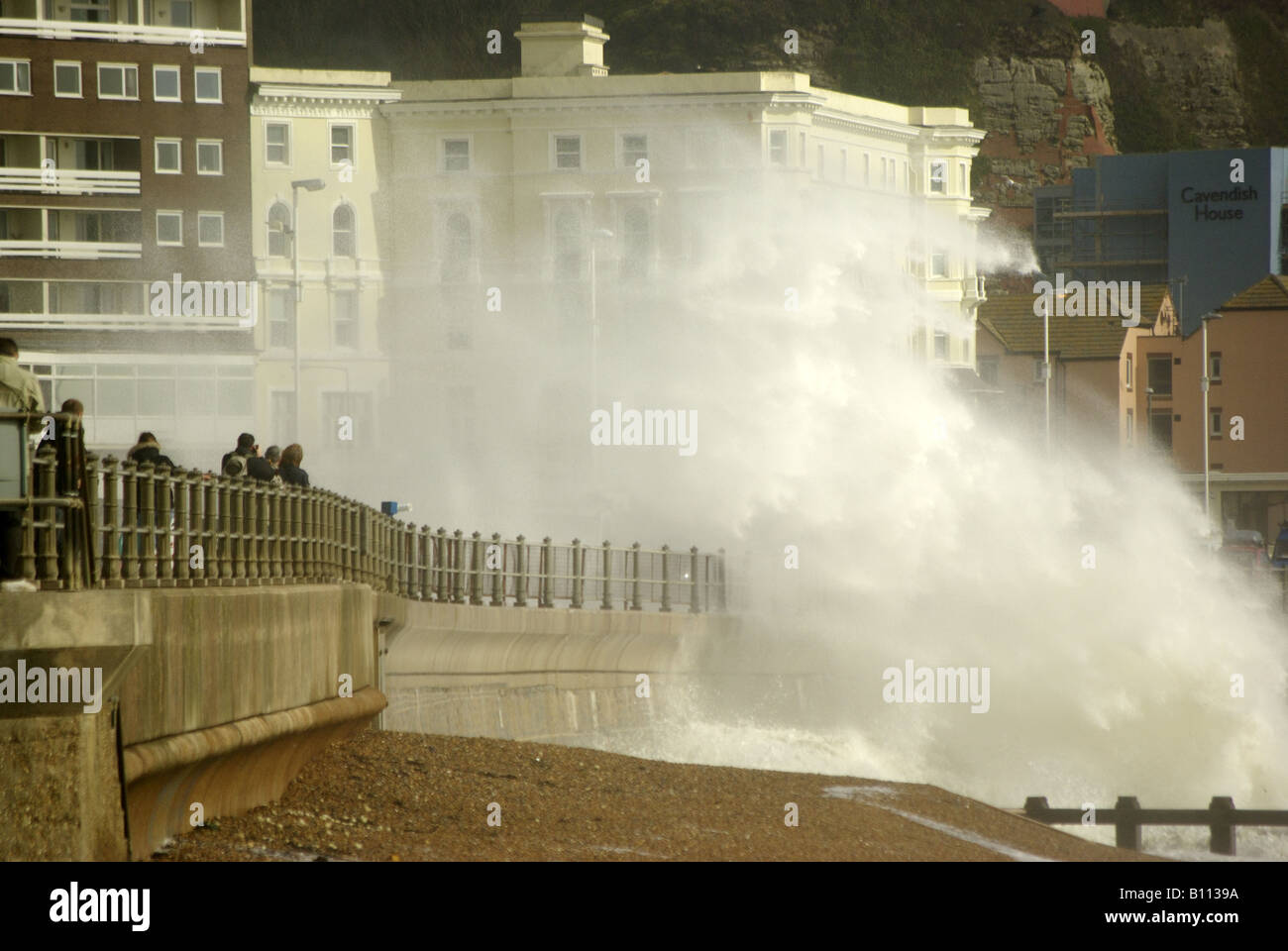 Tempesta, Hastings, Regno Unito Foto Stock