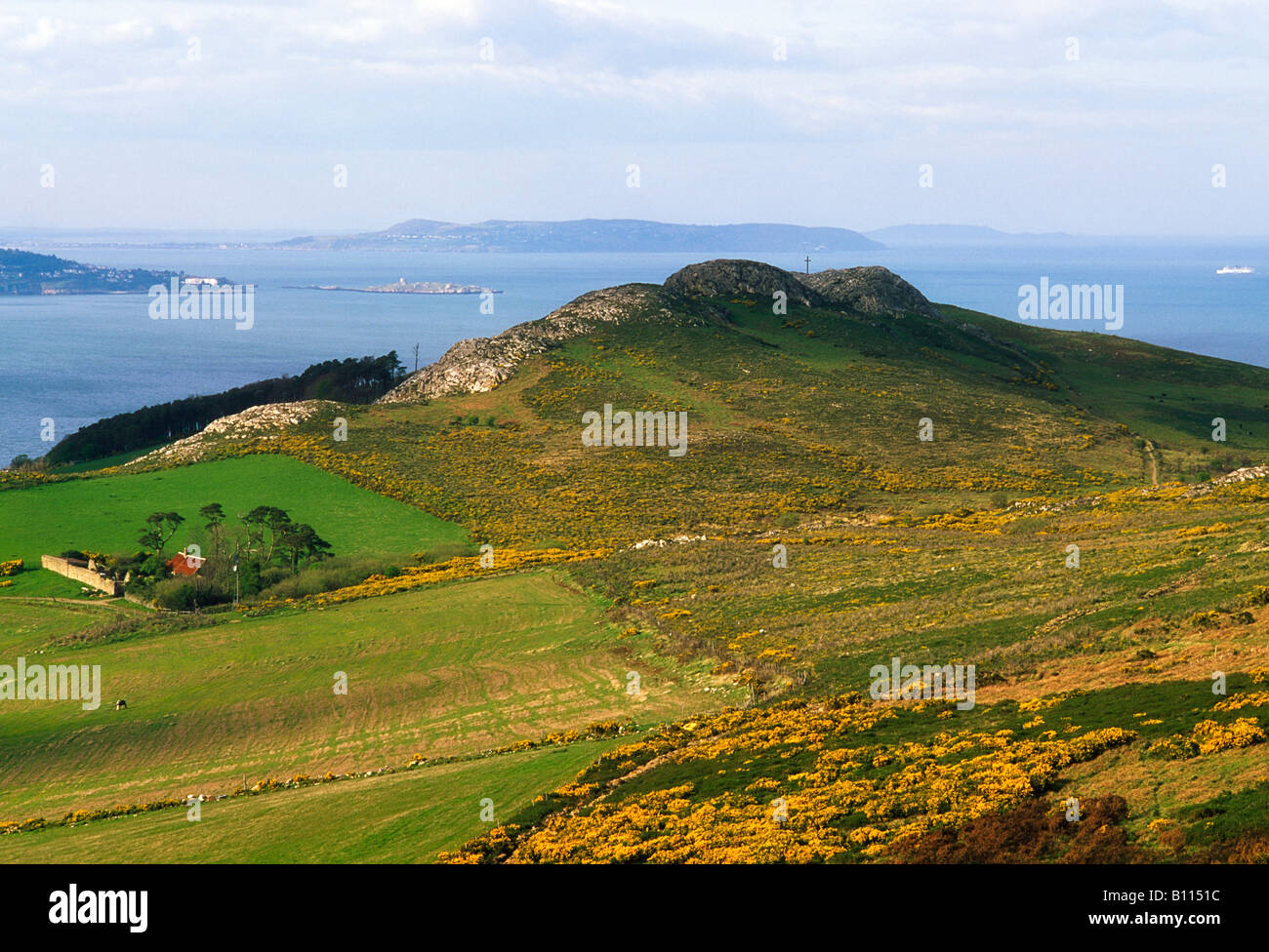 Testa di Bray, la baia di Dublino, County Wicklow, Irlanda Foto Stock