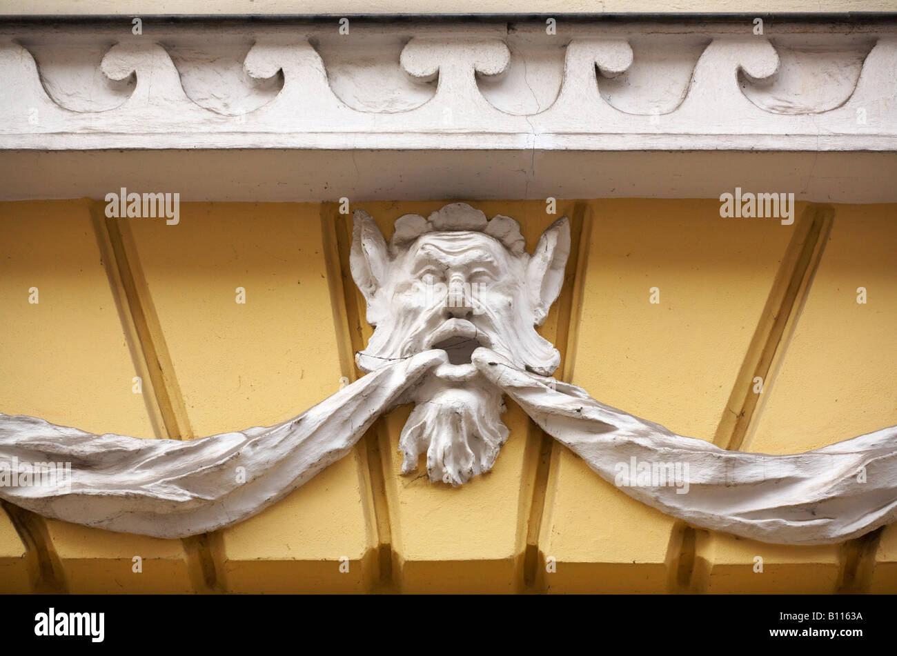 Dettagli architettonici in ul Kanonicza Kanonicza Street, Cracovia in Polonia Foto Stock