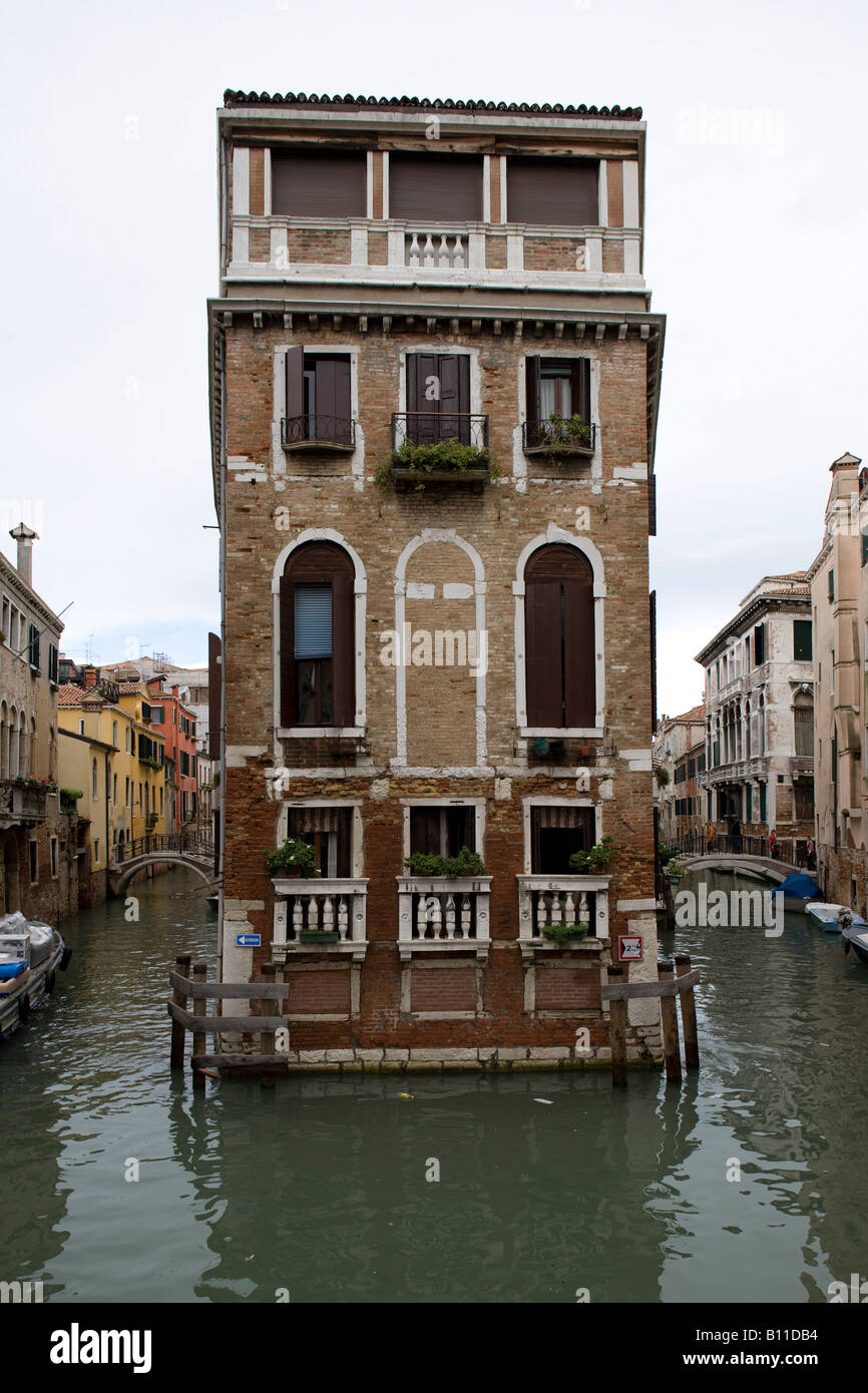 Venedig, Kopfbau am Rio di San Giovanni, Foto Stock