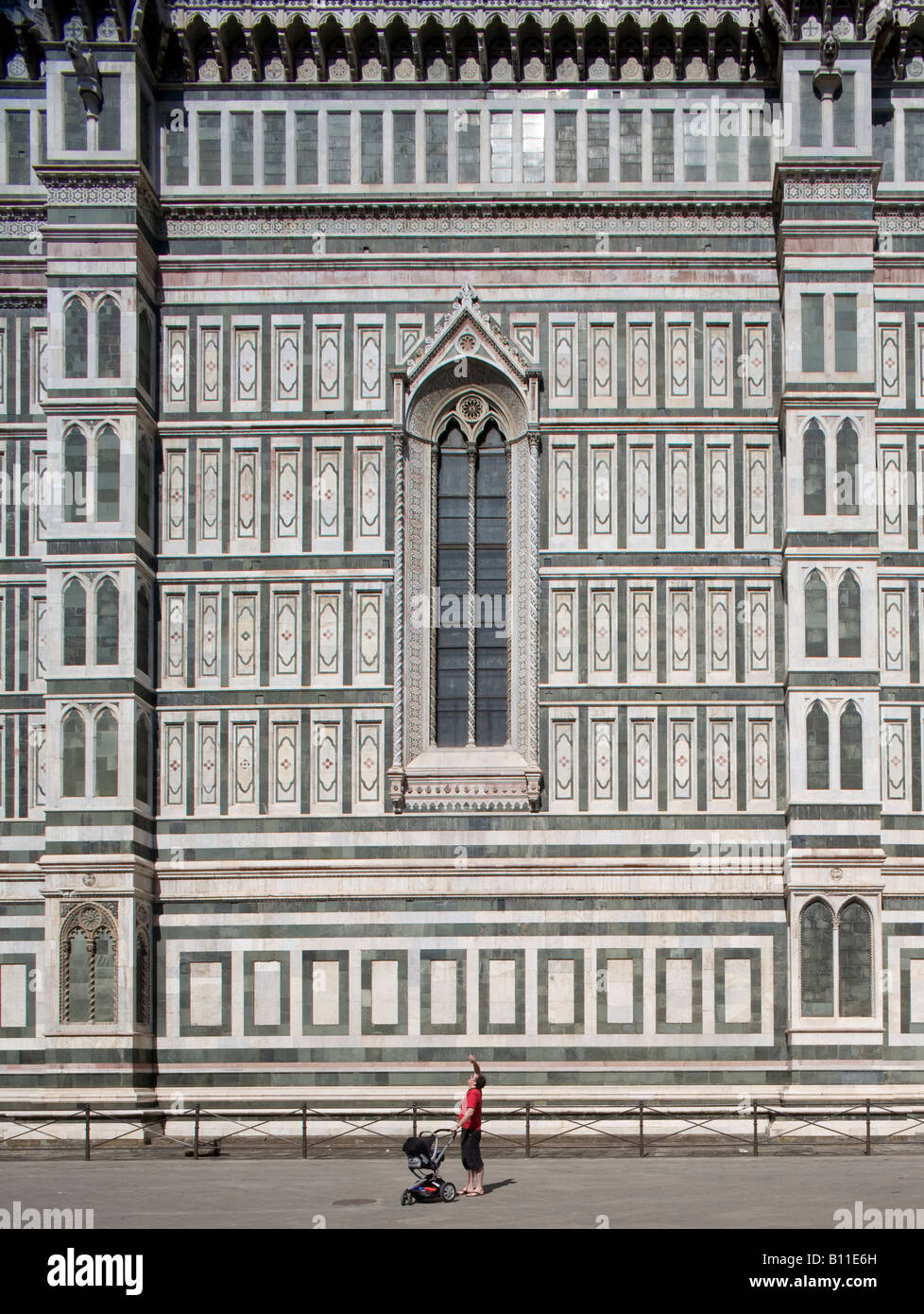 Florenz, il Duomo di Santa Maria del Fiore, Südfassade Foto Stock