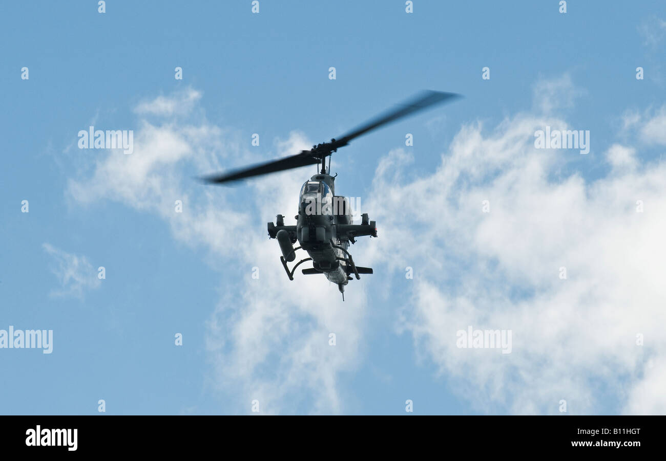 Marines elicottero Cobra gunship durante un display per la Settimana della flotta nel Bronx, New York, Stati Uniti d'America Foto Stock