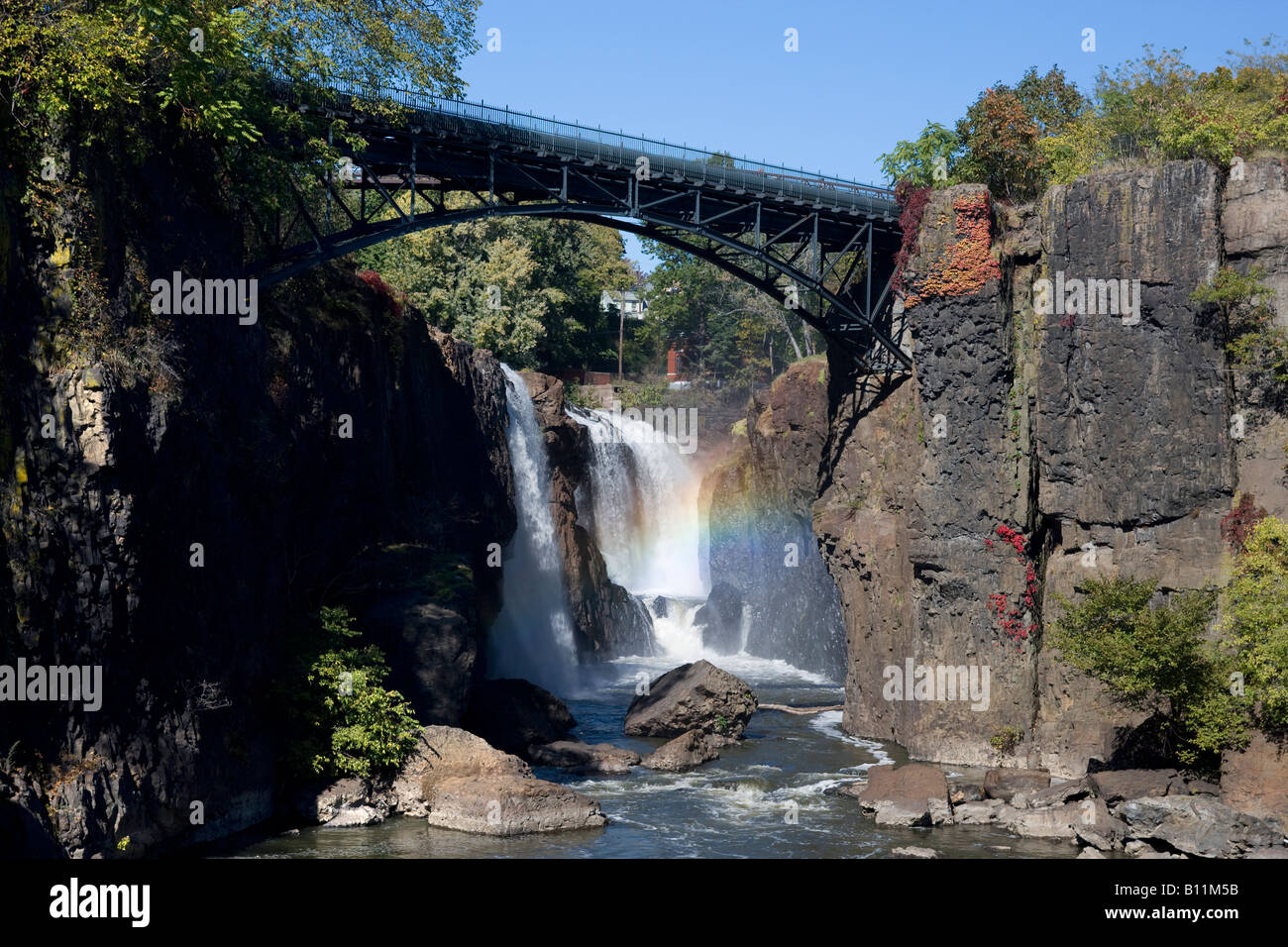 Grandi cascate PASSAIC RIVER PATERSON NEW JERSEY USA Foto Stock