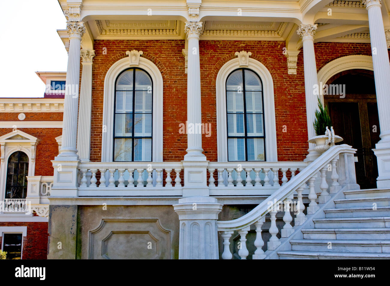 Storica residenza del XIX secolo in macon Georgia Foto Stock