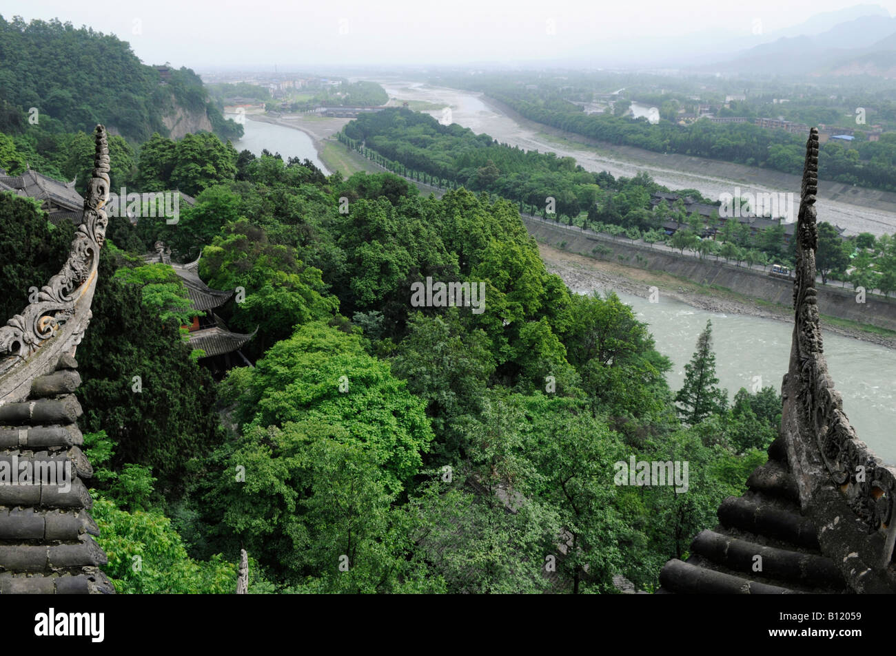 Cina Sichuan Dujiangyan sistema di irrigazione del patrimonio mondiale  Unesco Foto stock - Alamy