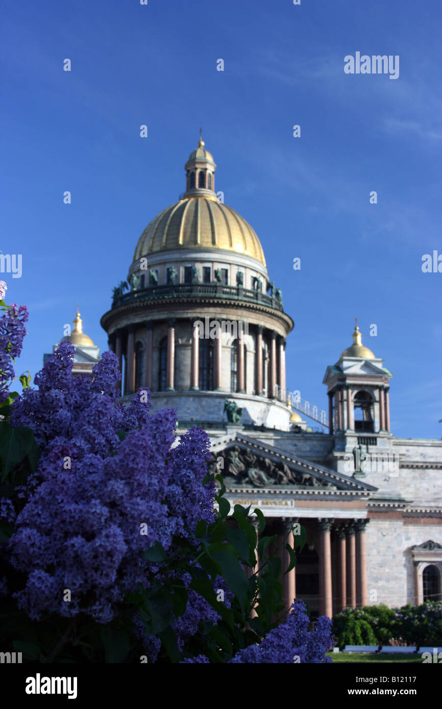 La Cattedrale di San Isacco, San Pietroburgo, Russia Foto Stock