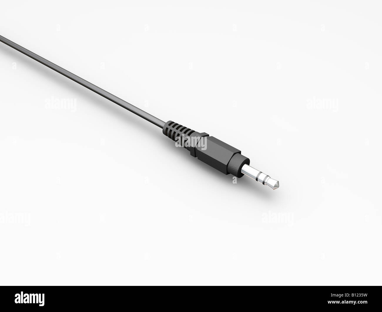 3D render di 3 pin jack plug Foto Stock